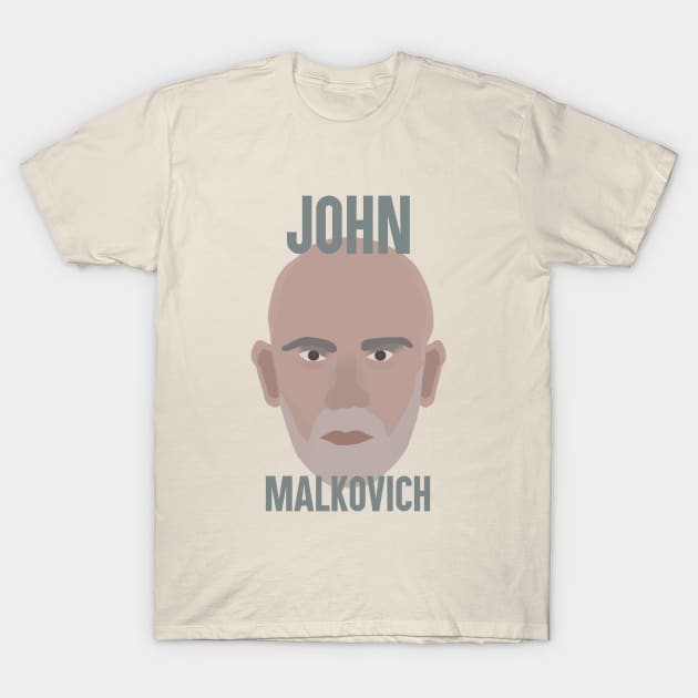 John Malkovich Head T-Shirt by JorisLAQ